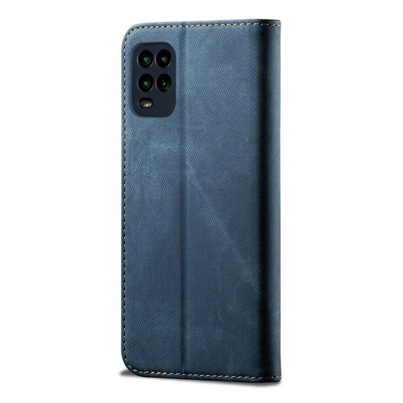 Flip Cover Xiaomi Mi 10 Lite Tissu Jeans