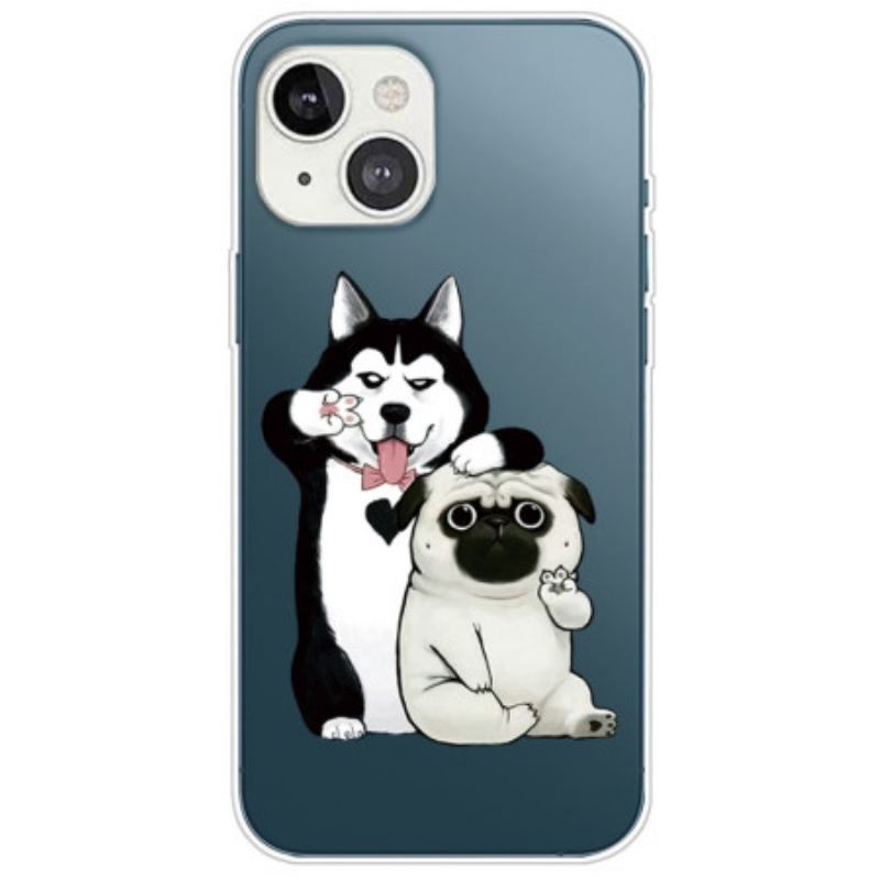 Coque iPhone 14 Plus Chiens Fun