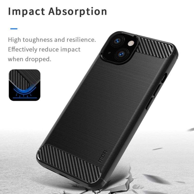 Coque iPhone 14 Plus Fibre Carbone Brossée MOFI