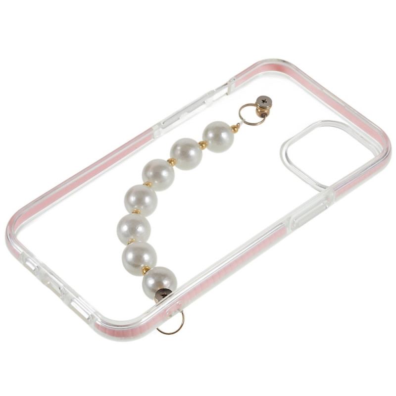 Coque iPhone 14 Plus Silicone Bracelet Perles