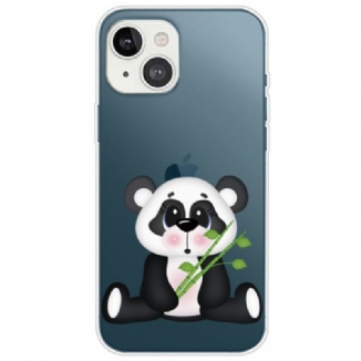 Coque iPhone 14 Plus Transparente Panda Triste