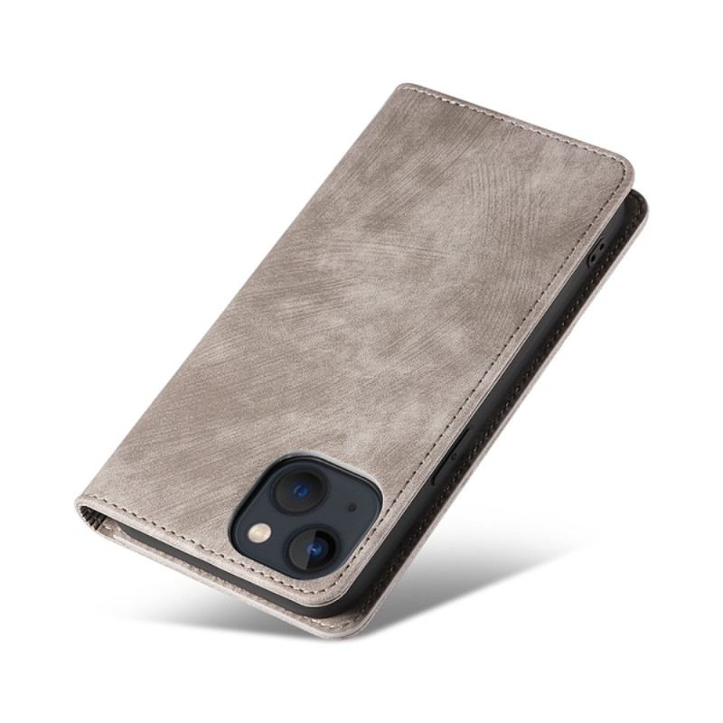 Flip Cover iPhone 14 Plus Simili Cuir Coloré