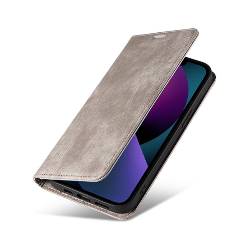 Flip Cover iPhone 14 Plus Simili Cuir Coloré