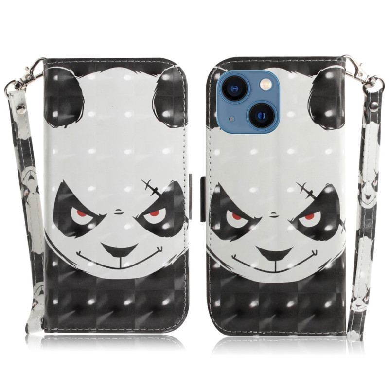 Housse iPhone 14 Plus Angry Panda à Lanière