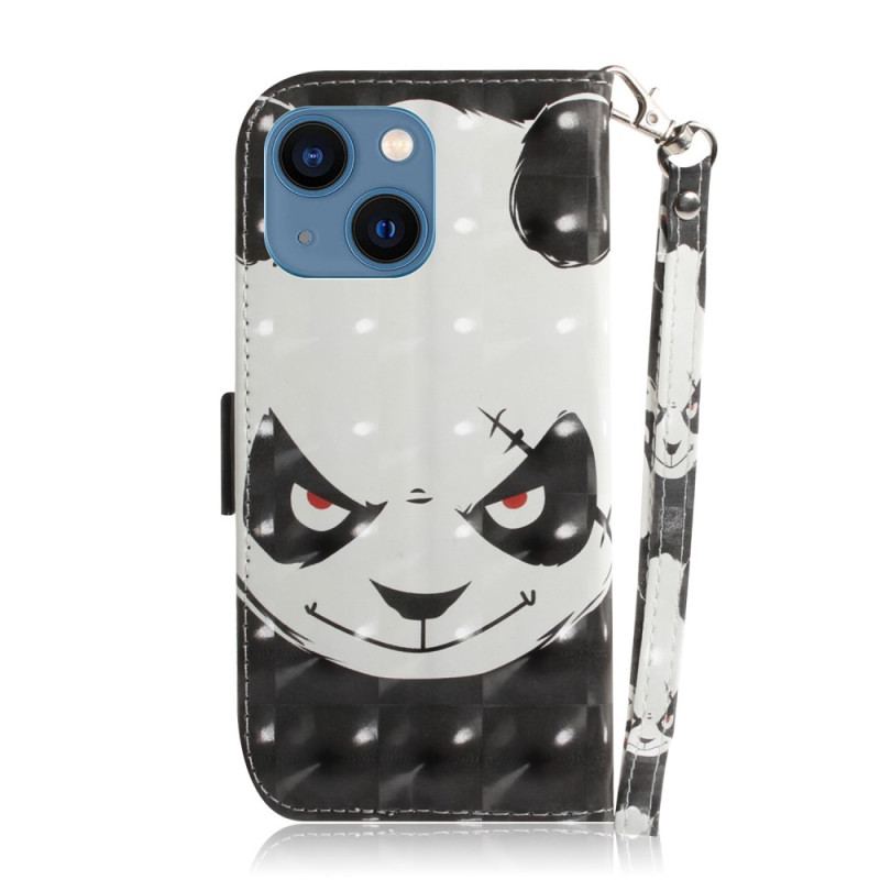 Housse iPhone 14 Plus Angry Panda à Lanière