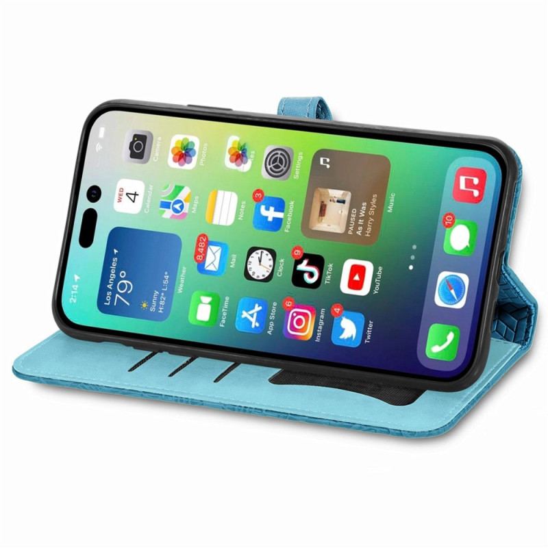 Housse iPhone 14 Plus Feuilles Tribales