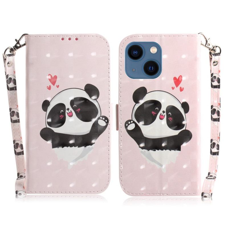 Housse iPhone 14 Plus Panda à Lanière