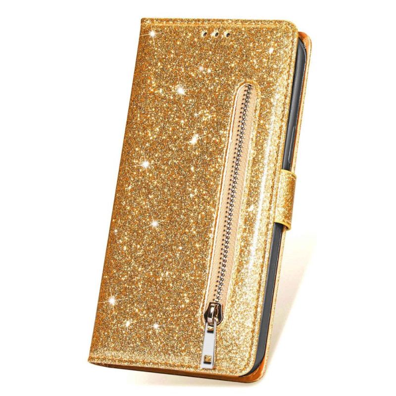 Housse iPhone 14 Plus Porte-Monnaie Paillettes