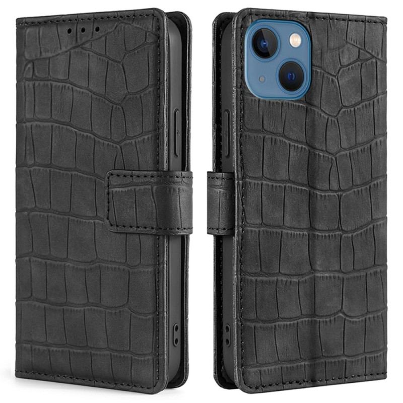 Housse iPhone 14 Plus Style Peau de Crocodile