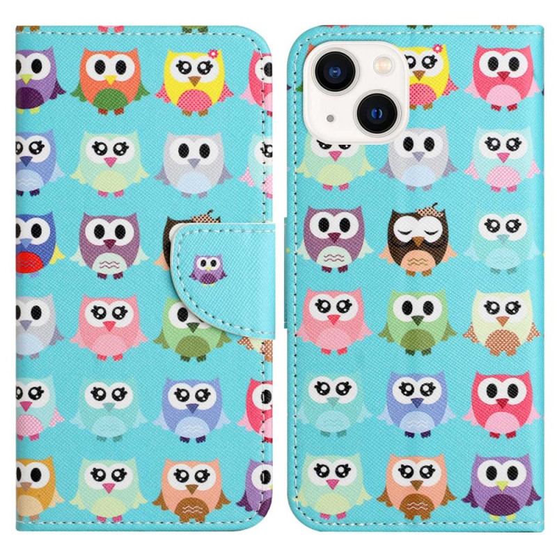 Housse iPhone 14 Plus Tribu de Hiboux