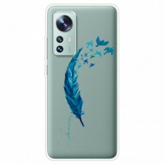 Coque  Xiaomi 12 / 12X  Belle Plume Bleue