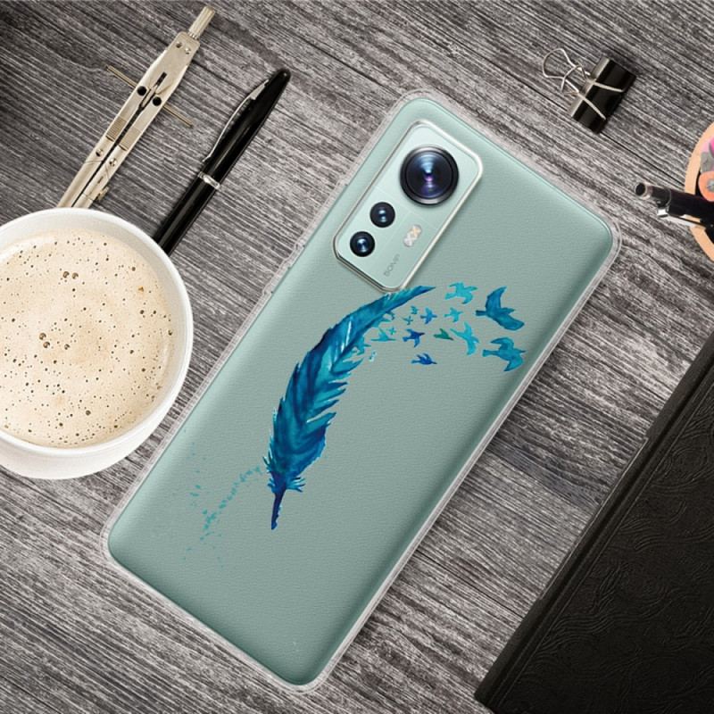 Coque  Xiaomi 12 / 12X  Belle Plume Bleue