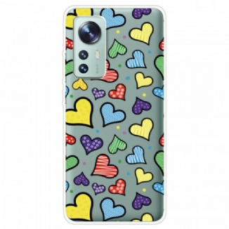 Coque  Xiaomi 12 / 12X  Coeurs Multicolores