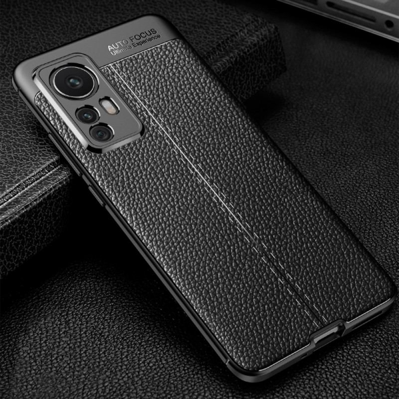 Coque  Xiaomi 12 / 12X Effet Cuir Litchi Double Line