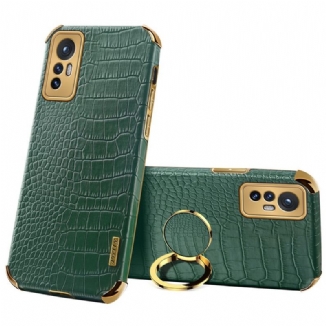 Coque  Xiaomi 12 / 12X  Effet Peau de Crocodile Anneau-Support