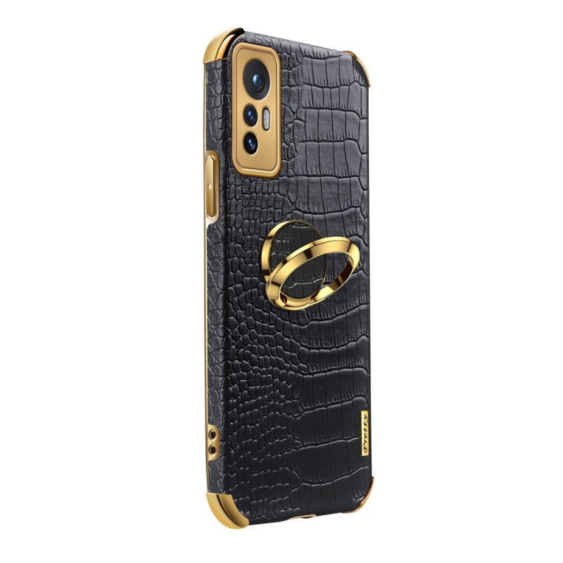 Coque  Xiaomi 12 / 12X  Effet Peau de Crocodile Anneau-Support