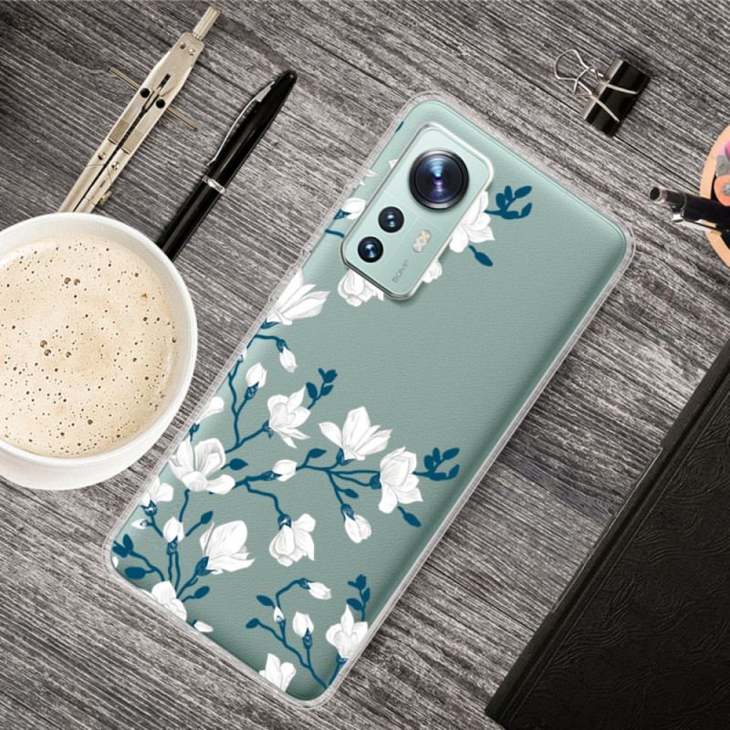 Coque  Xiaomi 12 / 12X  Fleurs Blanches