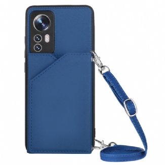 Coque Xiaomi 12 / 12X Porte-cartes et Bandoulière