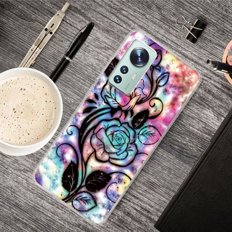 Coque  Xiaomi 12 / 12X  Silicone Fleur Graphique