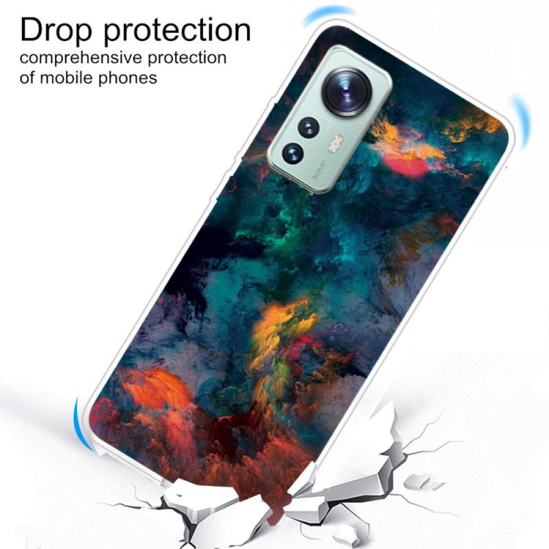 Coque  Xiaomi 12 / 12X  Silicone Nuage Coloré