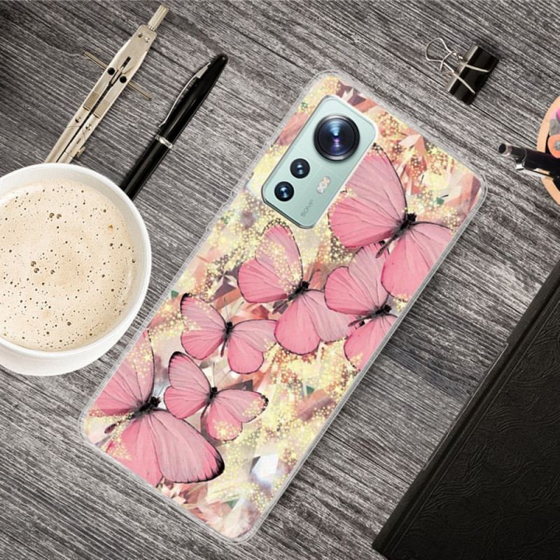 Coque  Xiaomi 12 / 12X  Silicone Papillons