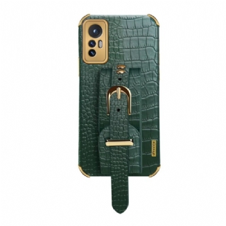 Coque  Xiaomi 12 / 12X Style Crocodile avec Sangle Support