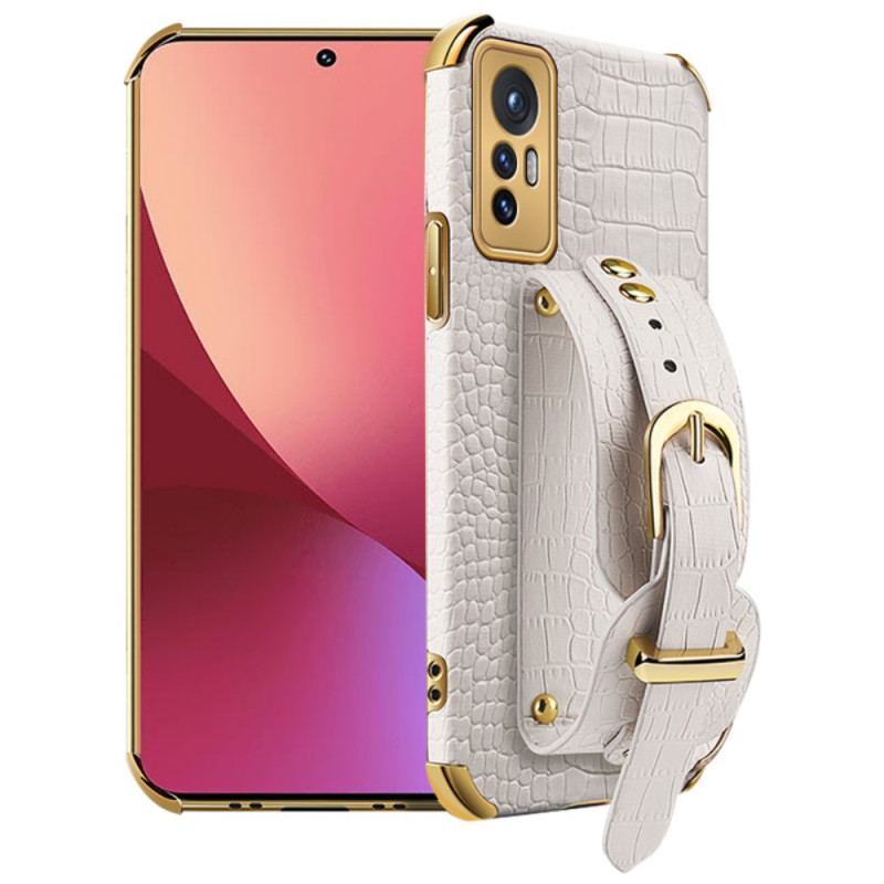 Coque  Xiaomi 12 / 12X Style Crocodile avec Sangle Support