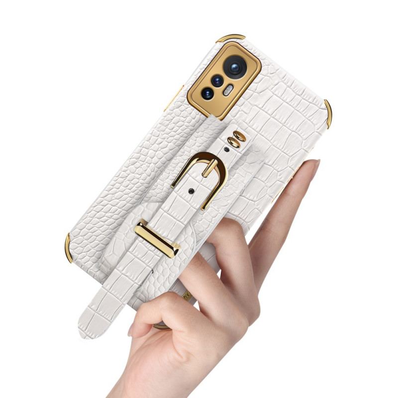 Coque  Xiaomi 12 / 12X Style Crocodile avec Sangle Support