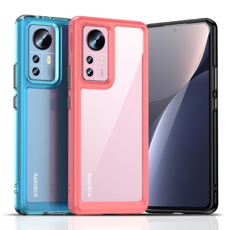 Coque Xiaomi 12 / 12X Transparente avec Contours Colorés