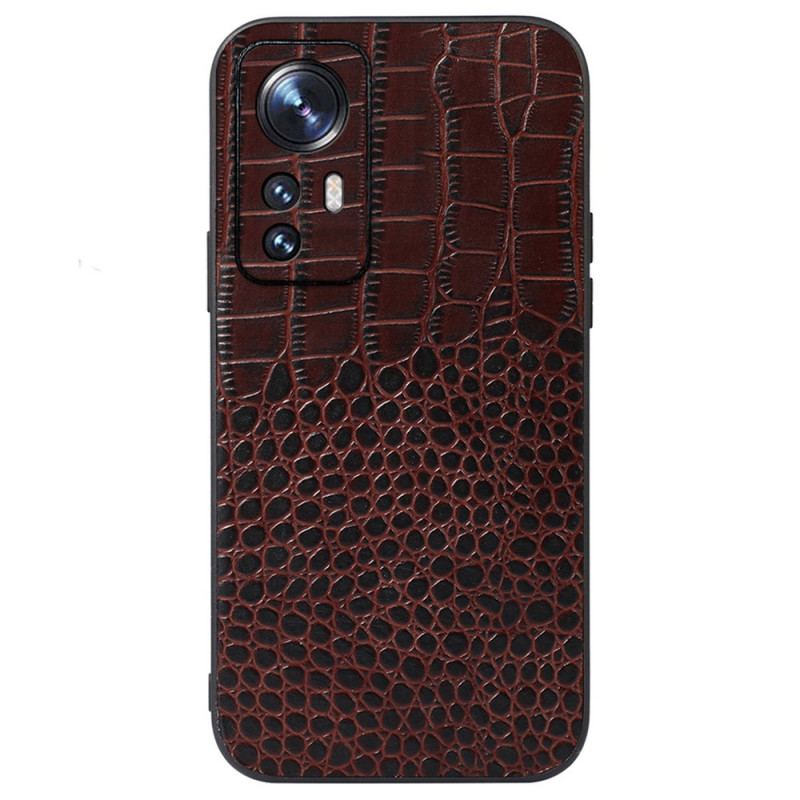 Coque  Xiaomi 12 / 12X  Véritable Cuir Texture Crocodile