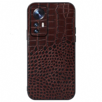 Coque  Xiaomi 12 / 12X  Véritable Cuir Texture Crocodile