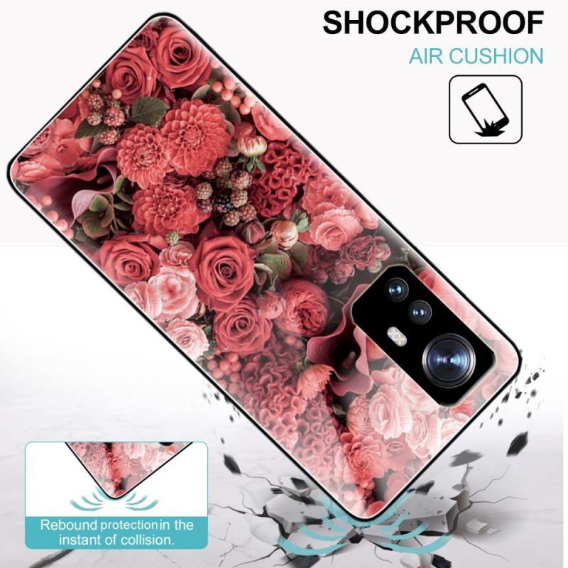 Coque  Xiaomi 12 / 12X  Verre trempé Fleurs Roses