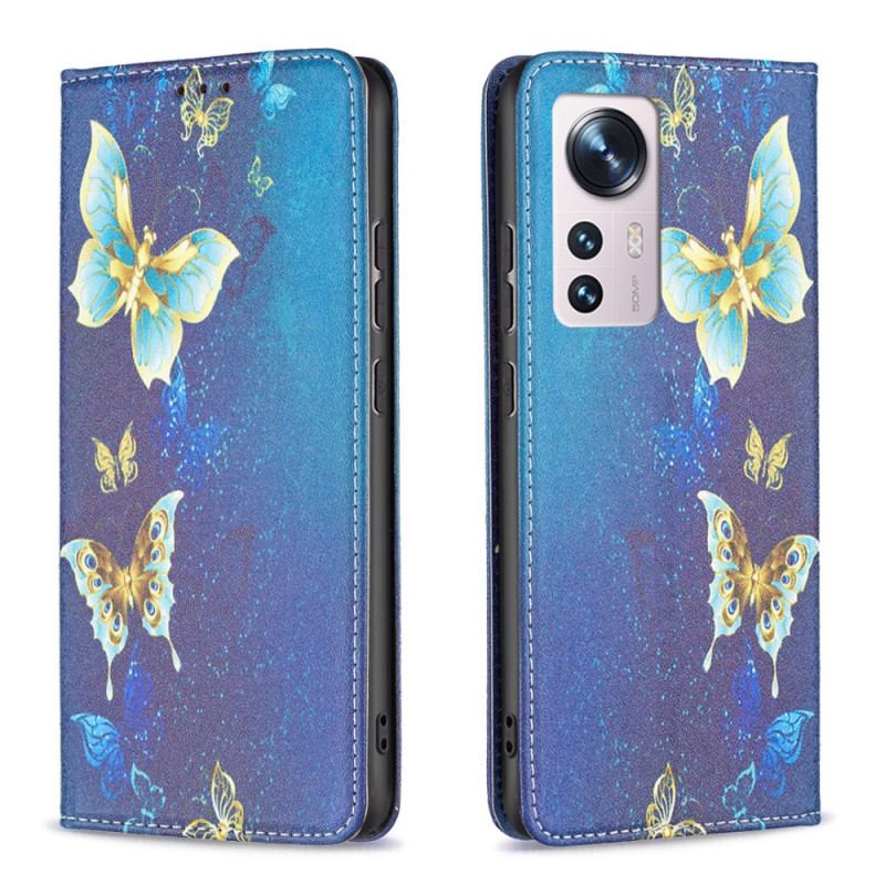 Flip Cover  Xiaomi 12 / 12X  Papillons Colorés