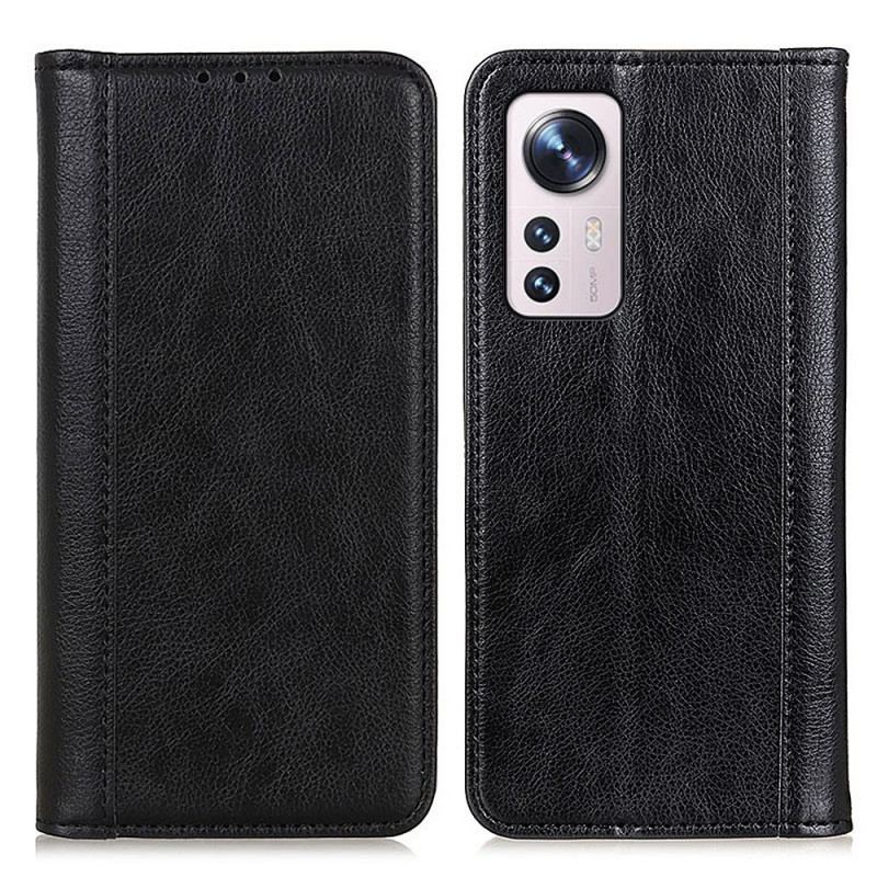 Flip Cover  Xiaomi 12 / 12X Version Coloré Cuir Fendu