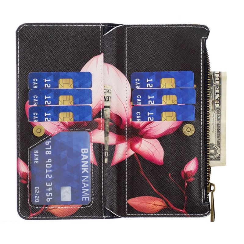 Housse  Xiaomi 12 / 12X  Poche Zippée Fleur