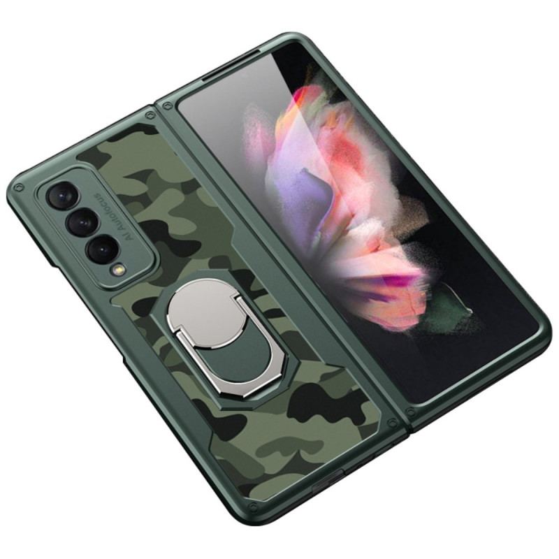 Coque Samsung Galaxy Z Fold 3 5G Camouflage Anneau-Support GKK