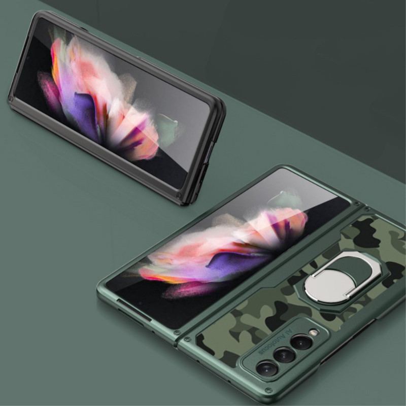 Coque Samsung Galaxy Z Fold 3 5G Camouflage Anneau-Support GKK