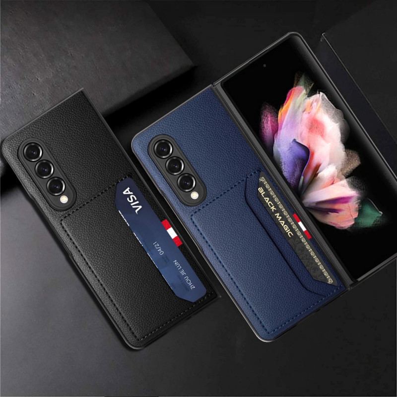 Coque Samsung Galaxy Z Fold 3 5G Cuir Litchi Double Porte-Cartes