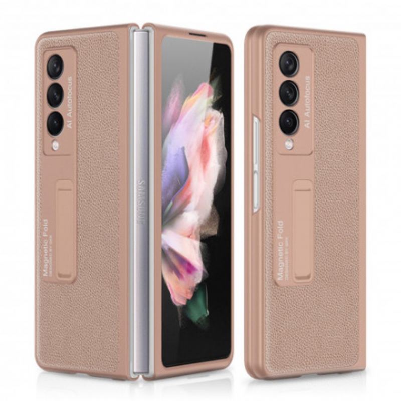 Coque Samsung Galaxy Z Fold 3 5G Cuir Litchi Support GKK