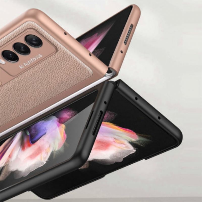 Coque Samsung Galaxy Z Fold 3 5G Cuir Litchi Support GKK