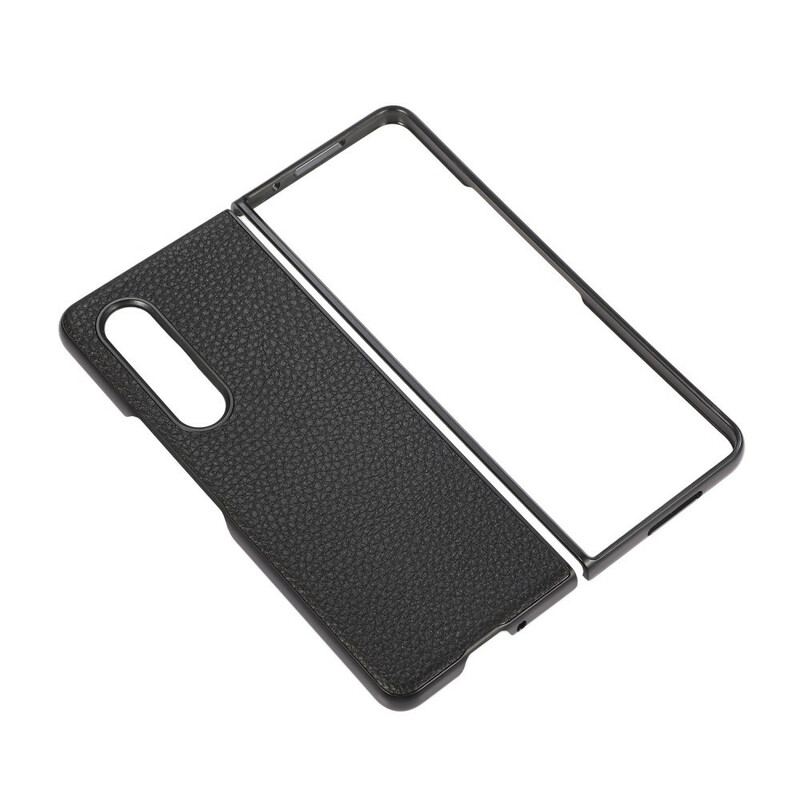 Coque Samsung Galaxy Z Fold 3 5G Cuir Litchi Véritable