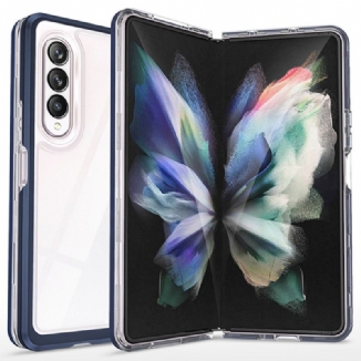 Coque Samsung Galaxy Z Fold 3 5G Hybride Transparente Rebords Colorés