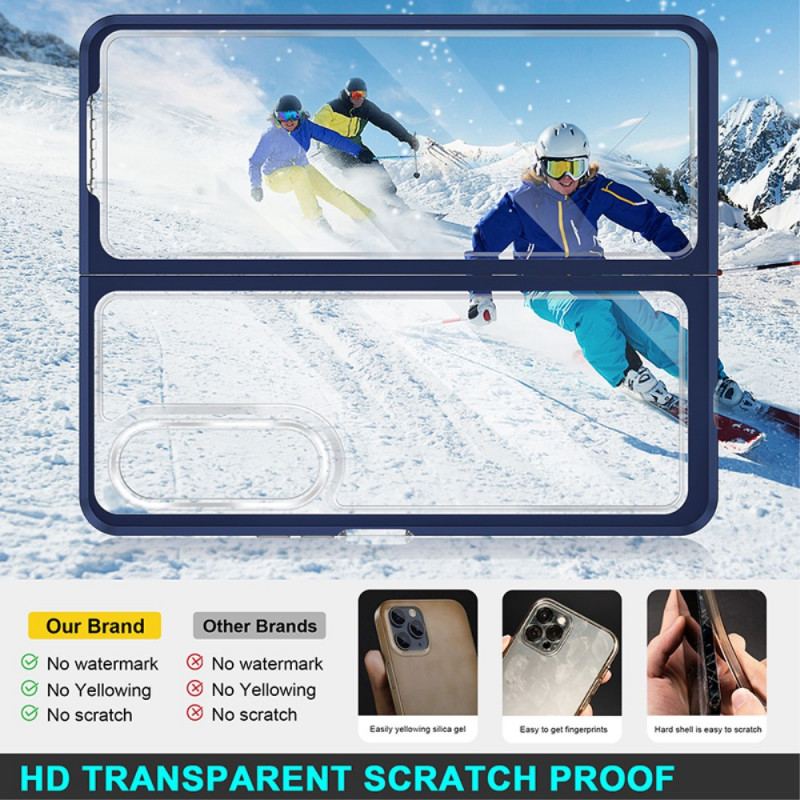 Coque Samsung Galaxy Z Fold 3 5G Hybride Transparente Rebords Colorés