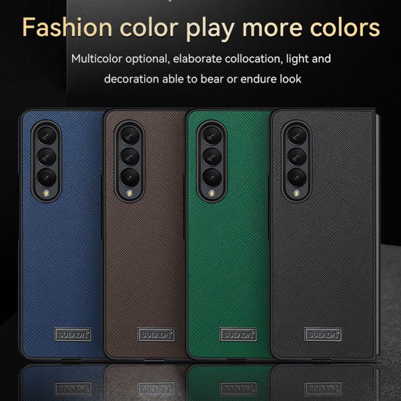 Coque Samsung Galaxy Z Fold 3 5G Simili Cuir Texturé SULADA