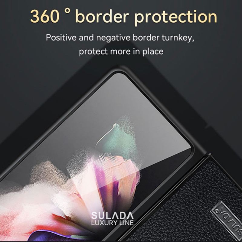 Coque Samsung Galaxy Z Fold 3 5G Simili Cuir Texturé SULADA