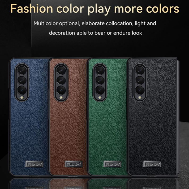 Coque Samsung Galaxy Z Fold 3 5G Simili Cuir Texturé SULADA