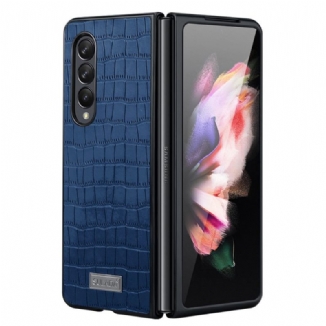 Coque Samsung Galaxy Z Fold 3 5G Style Cuir Crocodile SULADA