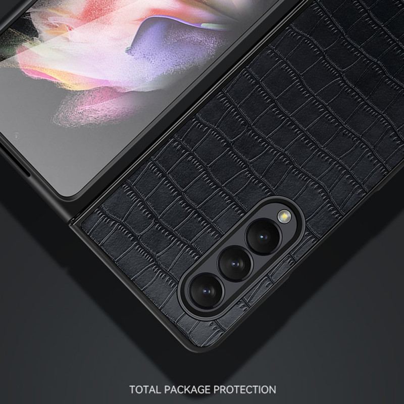 Coque Samsung Galaxy Z Fold 3 5G Style Cuir Crocodile SULADA