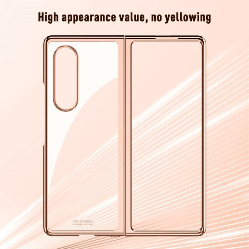 Coque Samsung Galaxy Z Fold 3 5G Transparente Rebords Métallisés