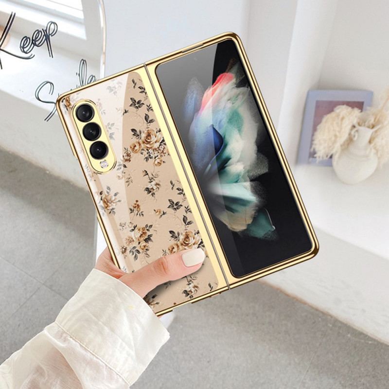 Coque Samsung Galaxy Z Fold 3 5G Verre Trempé Florale